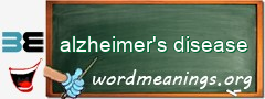 WordMeaning blackboard for alzheimer's disease